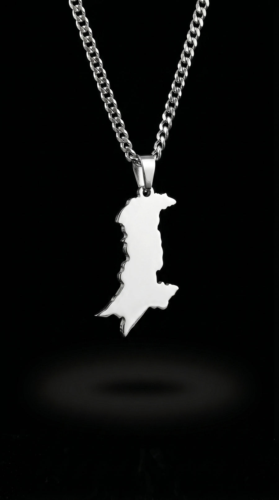 The Homeland Necklace: Silver Pakistan Map